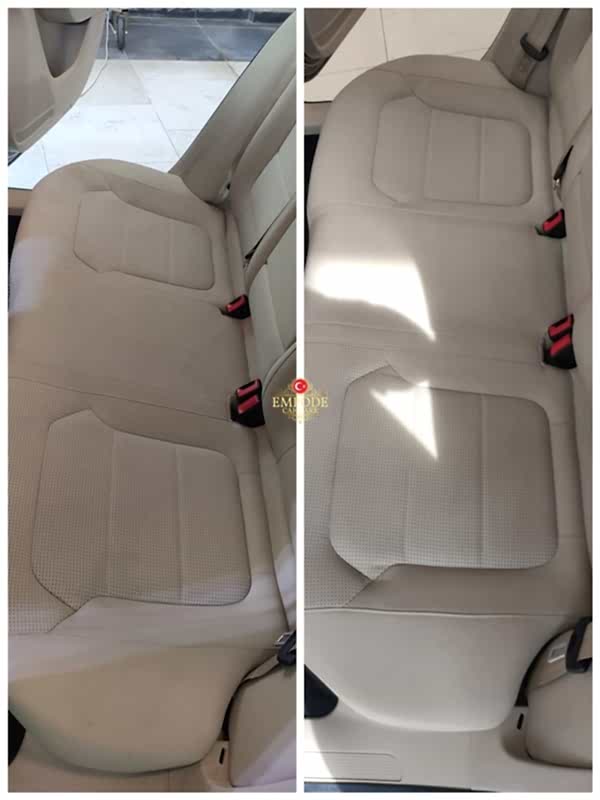 arka koltuklar detaylı temizlik öncesi sonrası