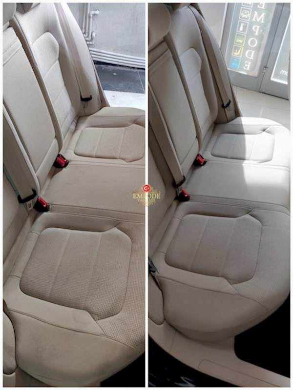 arka koltuk detaylı temizlik öncesi sonrası
