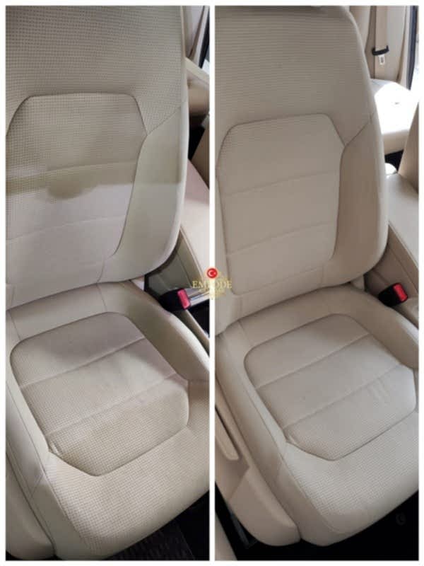 sağ ön koltuk detaylı temizlik öncesi sonrası